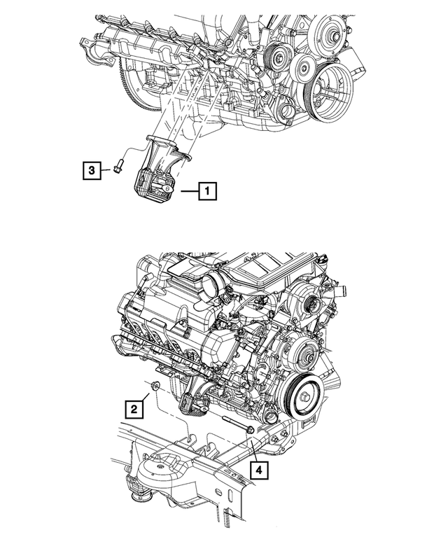 6508081AA - 4.7L Gas; Engine: Hex Flange Head Bolt, Mounting for Mopar Image