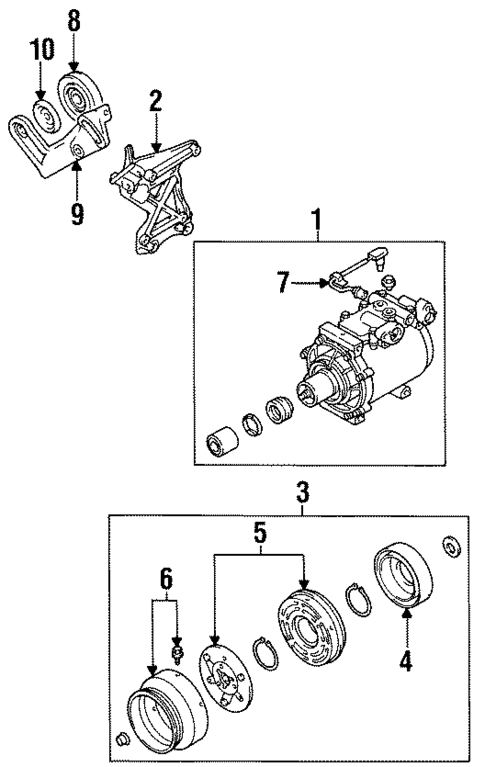 Condenser, Compressor & Lines for 1996 Mitsubishi Eclipse #0