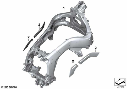 Motorcycle Frame for 2010 BMW-Motorrad K 1600 GTL #2