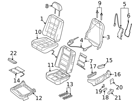 Driver Seat Components for 2009 Ford Taurus #0