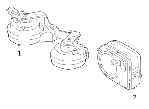 Horn for 2009 Land Rover LR2 #0