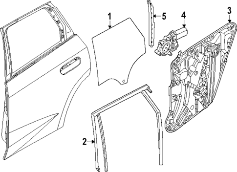 Glass - Rear Door for 2024 BMW X1 #0