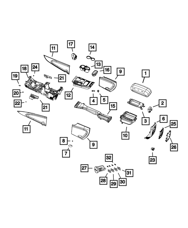 6WA82TURAA - : Console Armrest for Mopar Image