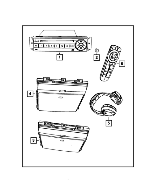 Radio, Antenna, Speakers, DVD and Video systems for 2011 Chrysler Town & Country #5