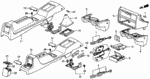 83480SH1A00ZD - : Ashtray Assembly, Rear *NH89L* (Palmy Gray) for Honda Image