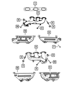 53013836AC - Engine 4.0L V6 DOHC: Exhaust Manifold, Right for Mopar Image