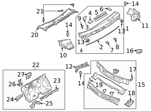 Cowl for 2008 Mazda CX-9 #0