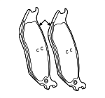 5093253AD - Brakes: Brake Pads for Dodge: Dakota Image