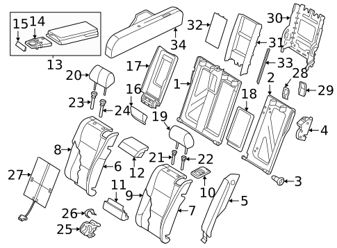Rear Seat Components for 2014 Audi RS7 #0