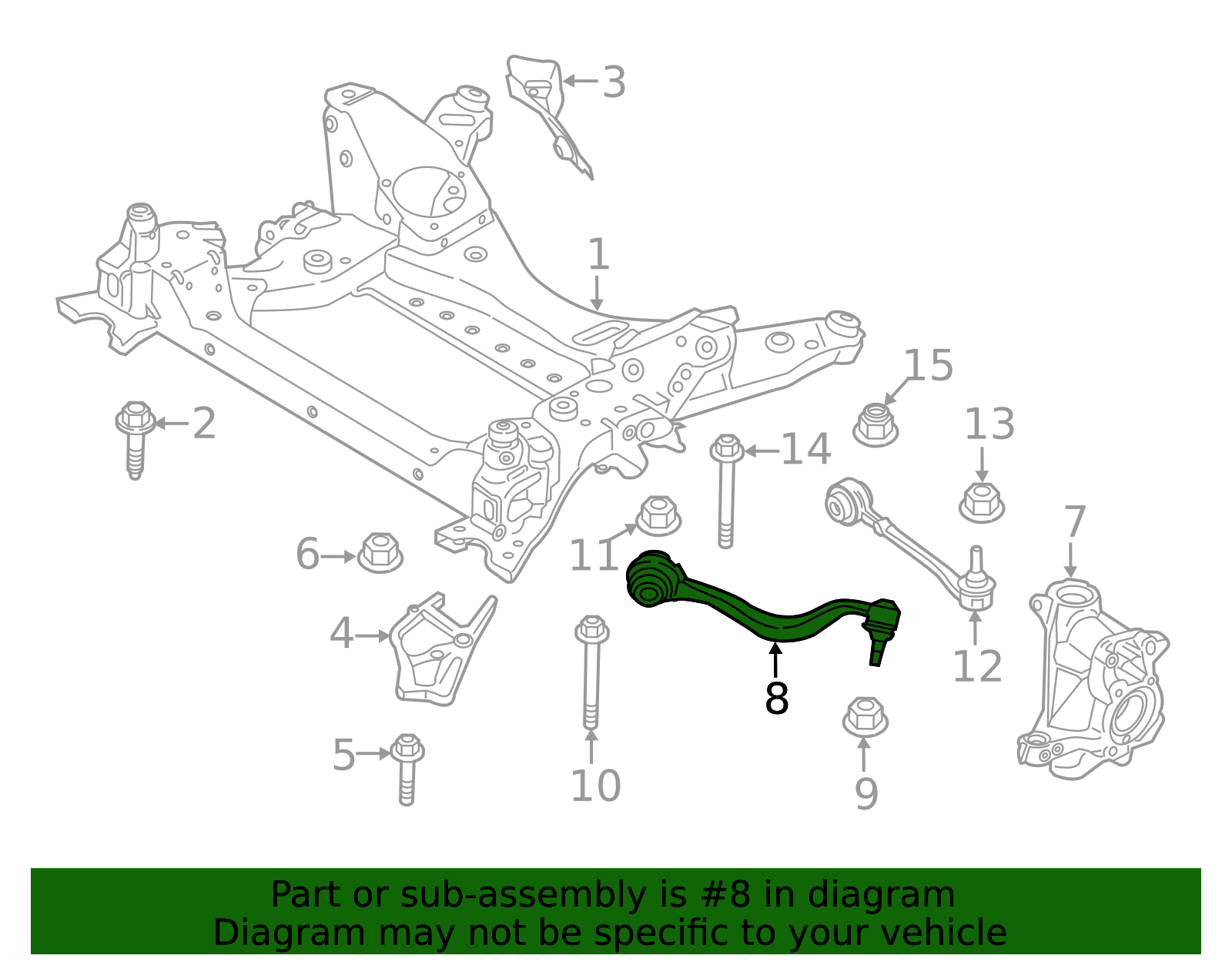Genuine BMW 31-10-8-854-989 | Tension Strut With Hydro Mount