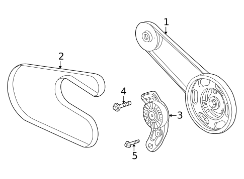 Accessory Drive Belt System Components for 2003 Chrysler Sebring #0