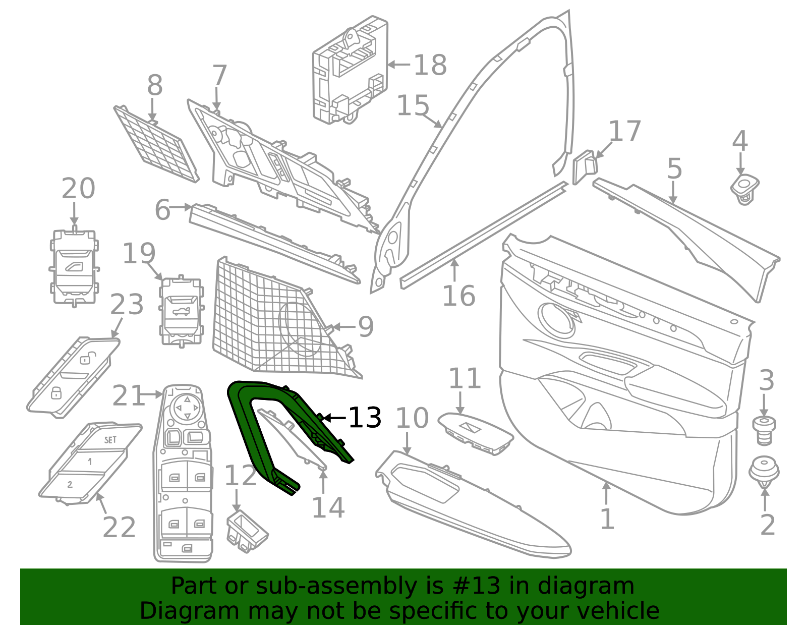 51419871848 - 2023-2026 BMW Handle Bezel (51-41-9-871-848) | BMW