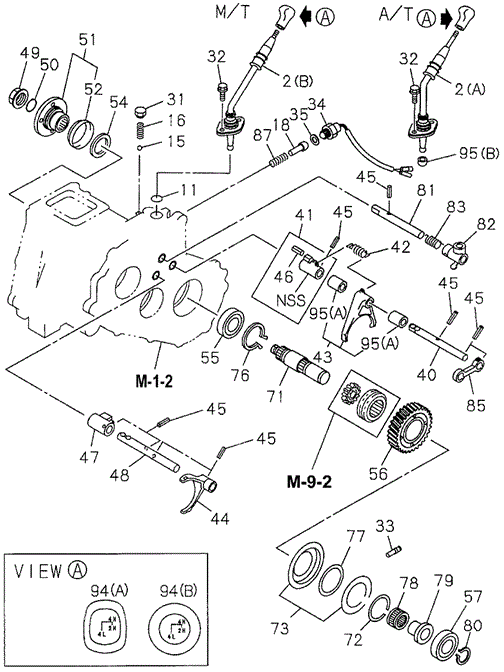 4x4 Shift Lever for 1997 Honda Passport #0