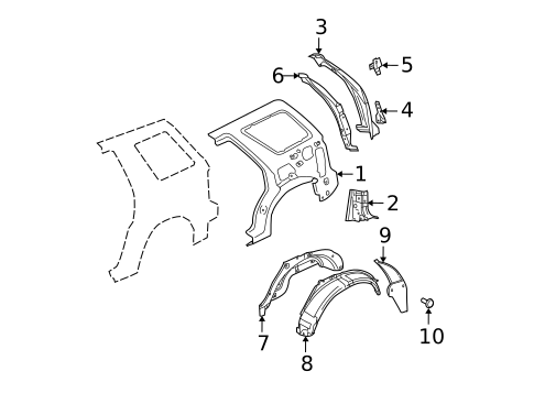 Inner Structure for 2004 Mercury Mountaineer #0