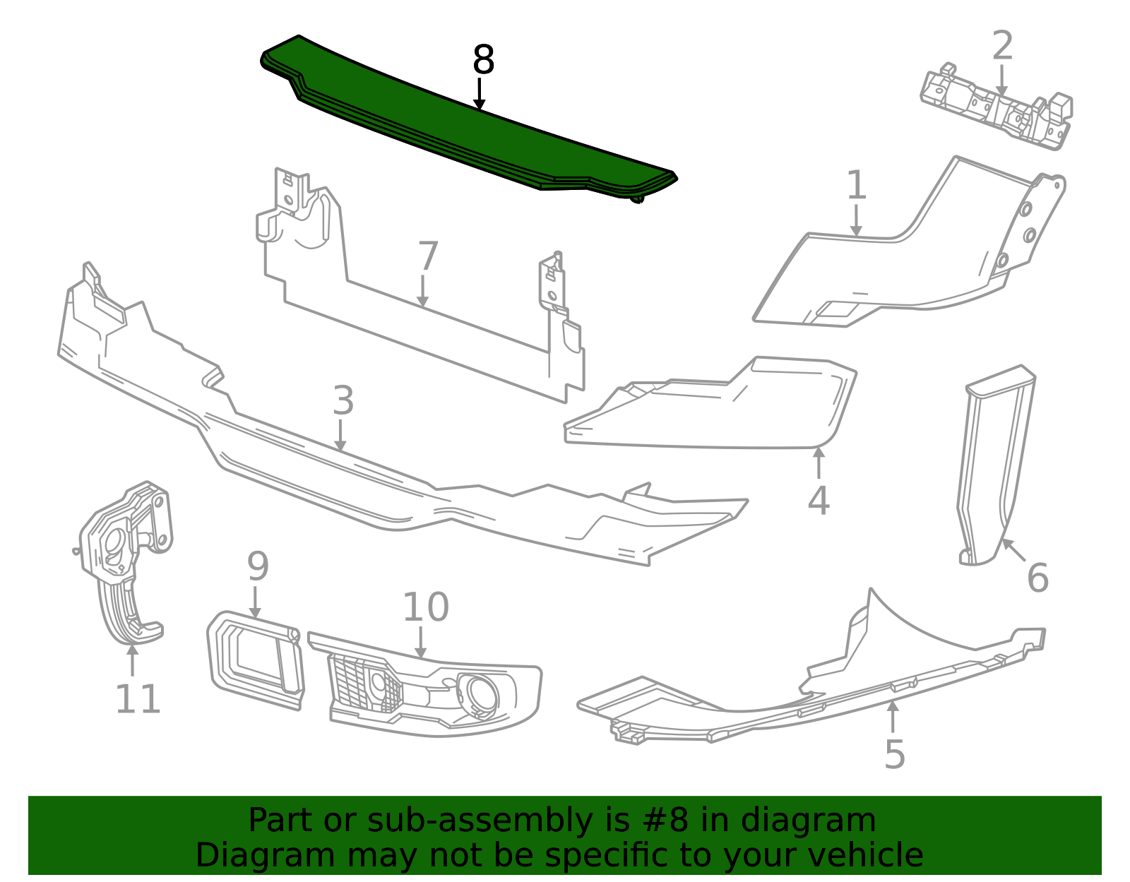 2024-2026 GM Upper Deflector 85625999 GM | GMPartsDirect.com