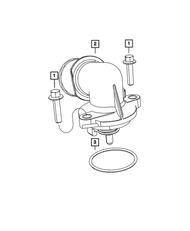 « 68027632AA – Cooling : Collerette Hexagonale Boulon, Montage, Supérieur pour Mopar Image »