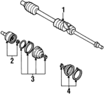 F7CZ3B436AA - Suspension: Axle Assembly for Ford: Escort | Mercury: Tracer Image