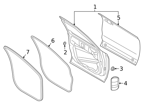 Door & Components for 2023 Ford Escape #0