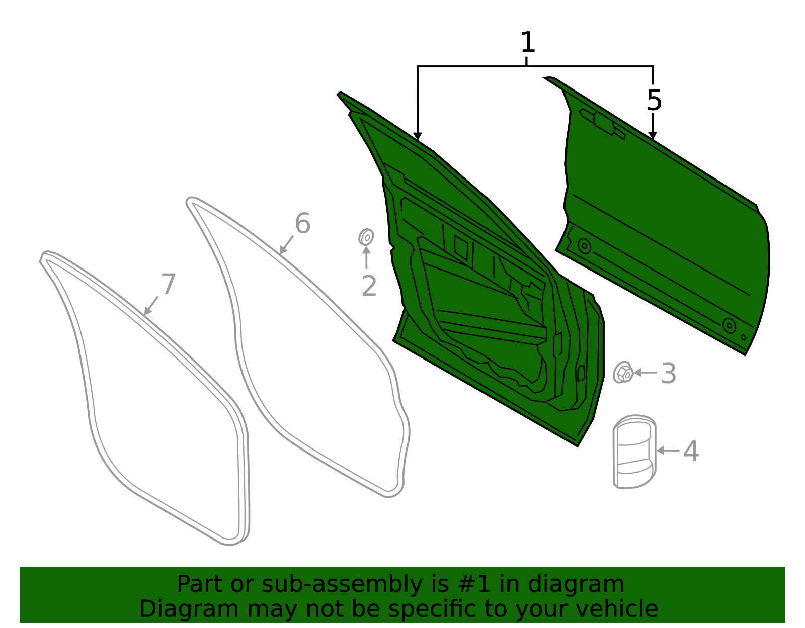 LJ6Z-7820125-C - Door Shell - 2020-2025 Ford Escape