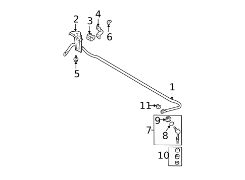 Stabilizer Bar & Components for 2002 Mitsubishi Lancer #0