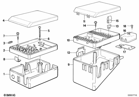 Single Components for Fuse Housing for 1986 BMW M6 #0