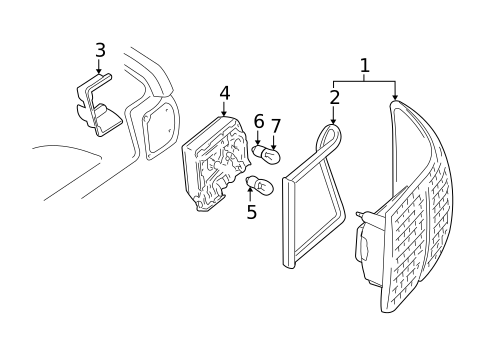 Tail Lamps for 1997 Audi A8 Quattro #0