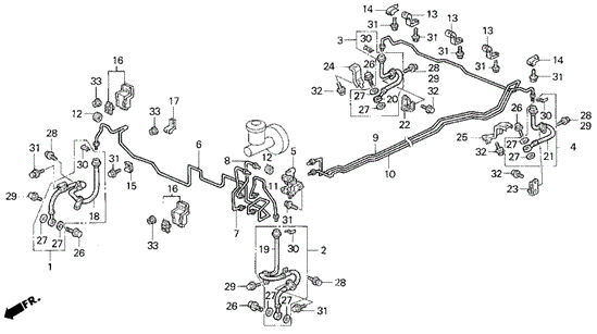 Brake Lines (1) for 1993 Honda Prelude #0