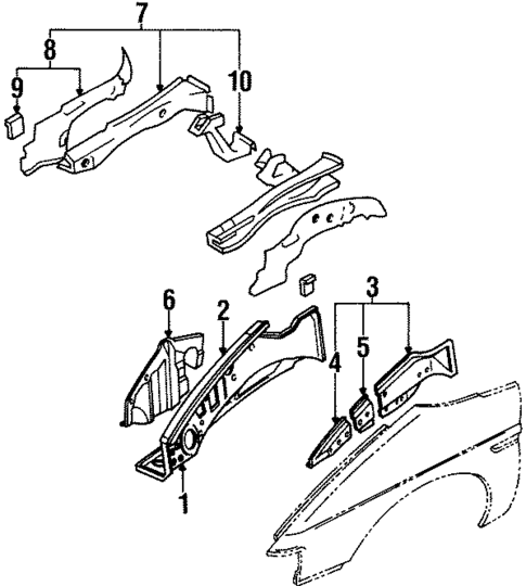 Structural Components & Rails for 1990 Nissan Axxess #0