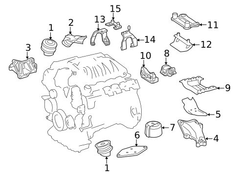 Engine & Trans Mounting for 2013 Mercedes-Benz CL600 #0