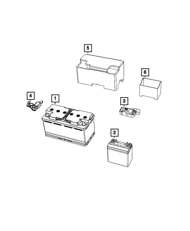 BBH7F001AA - Electrical: Storage Battery, US, Canada for Mopar Image