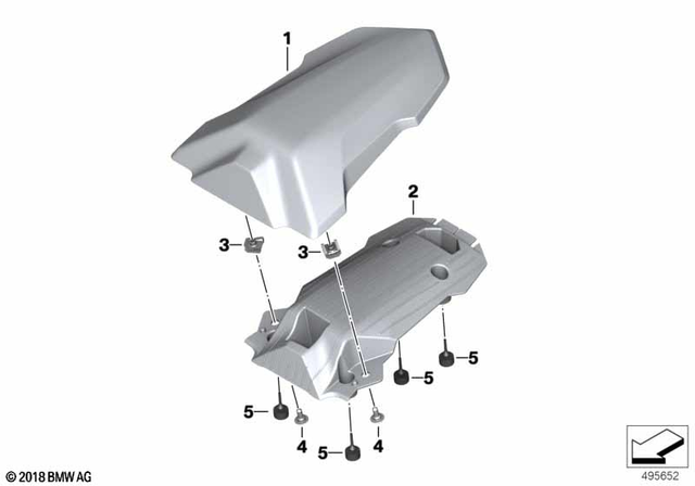 46639467800 - Design: Stool Cover - Light-white for BMW-Motorrad Image image