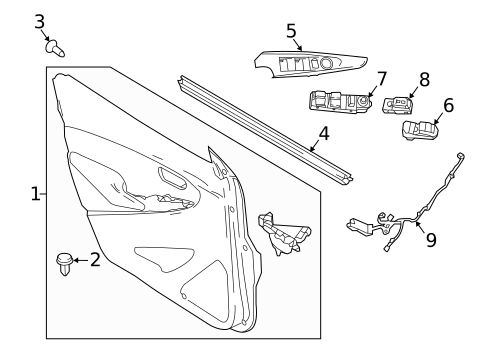 Interior Trim - Front Door for 2020 Toyota Yaris #0