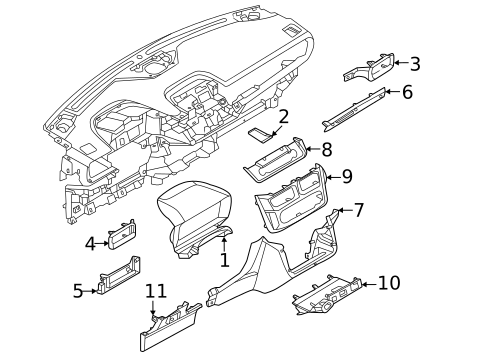 Instrument Panel Components for 2025 Ford Maverick #0