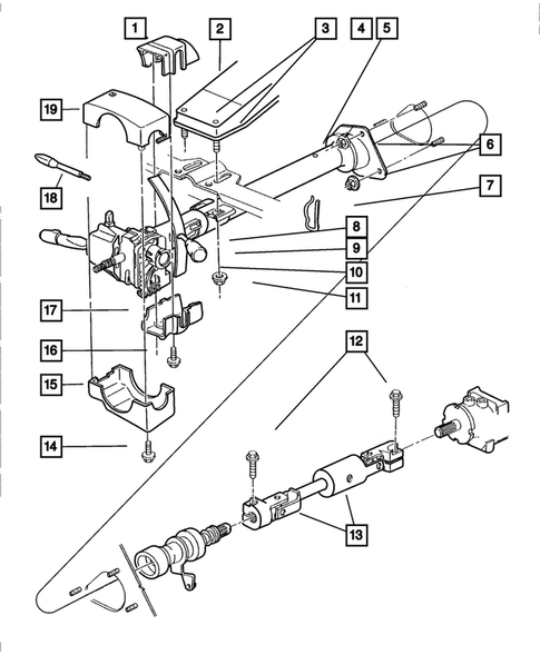 Steering Column for 2002 Dodge Ram 2500 #1