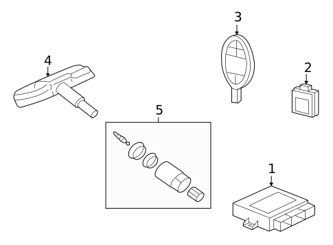 Tire Pressure Monitor Components for 2007 Jaguar XK #0