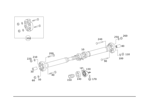 Propeller Shaft for 2008 Mercedes-Benz C300 #0
