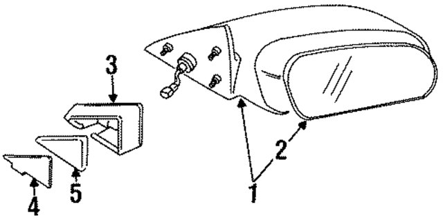 MB882391 - Body: Door Mirror for Mopar Image