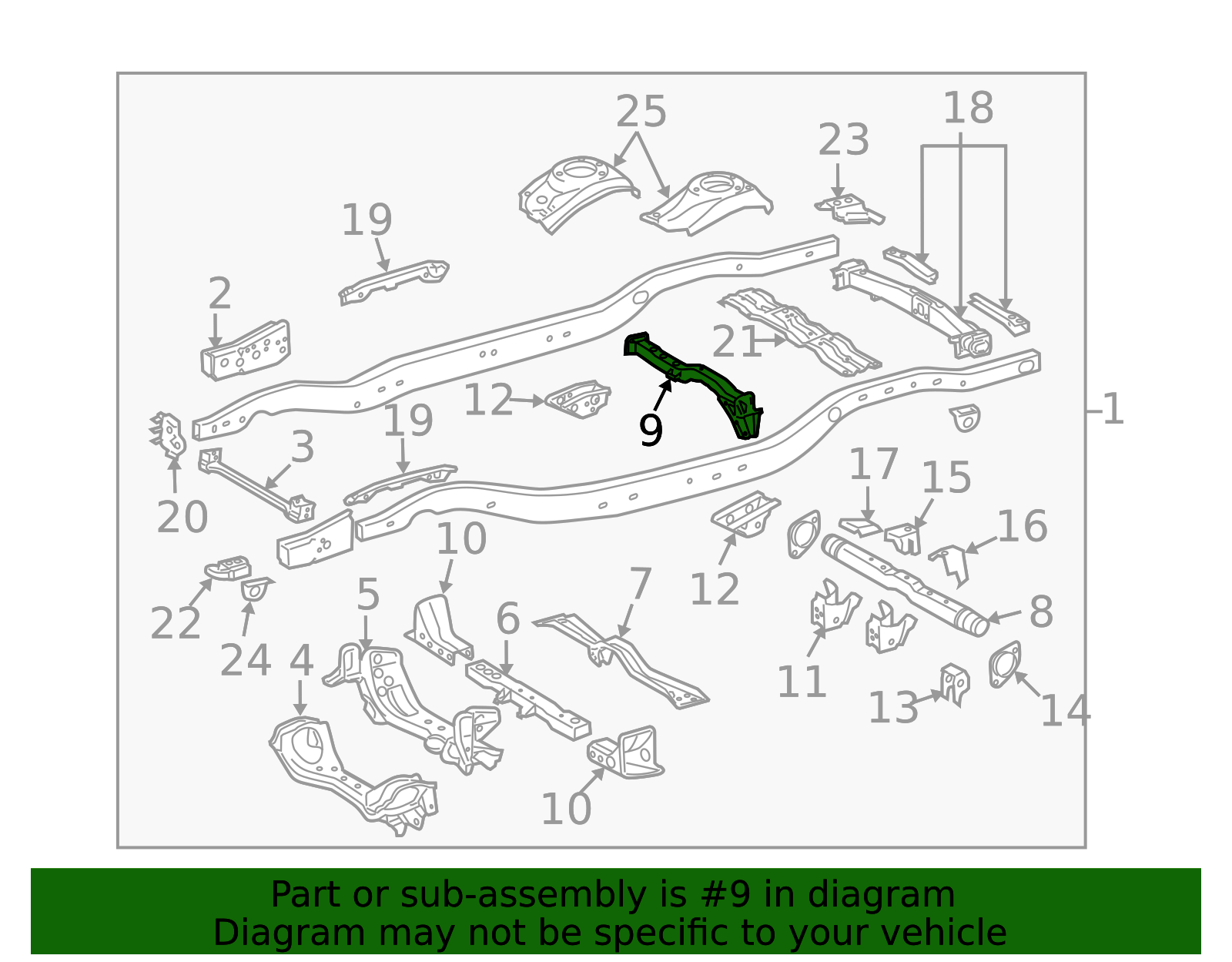 2008-2016 Toyota Land Cruiser Cross-Member 51206-60040 | Toyota