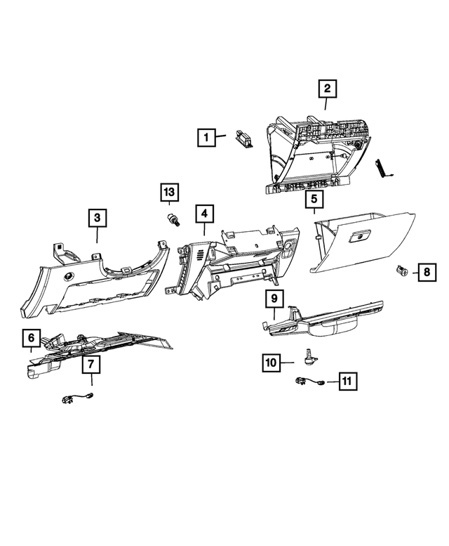 7EH04DX9AA - Interior Trim: Instrument Lower Panel for Mopar Image image