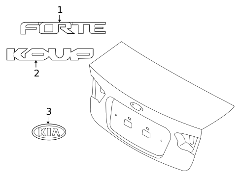 Exterior Trim - Trunk for 2010 Kia Forte Koup #0