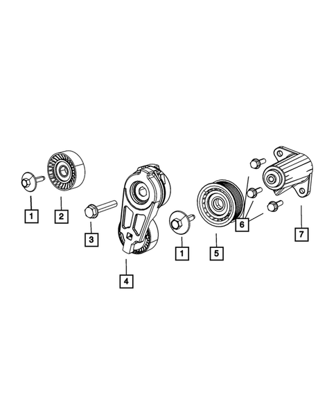Pulleys and Related Parts for 2014 Dodge Charger #1