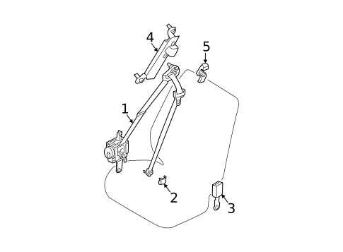 Seat Belt for 2007 Nissan Murano #1