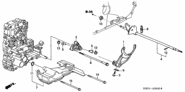 4AT Shift Fork for 1999 Acura TL #0