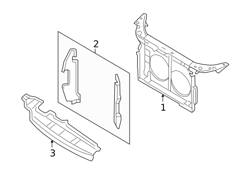 Radiator Support for 2007 Ford Freestyle #0