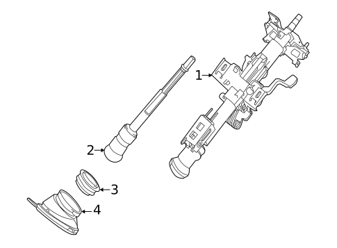 Steering Column Assembly for 2018 Nissan Altima #0
