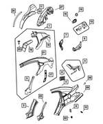 4389524AB - Body Sheet Metal Except Doors: Quarter Inner Panel, Right for Mopar Image
