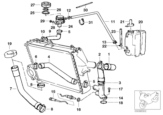 17111460862 - : Hose Clamp for BMW-Motorrad Image