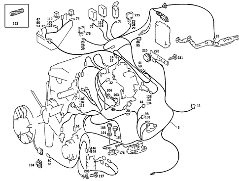 Engine Cable Harness for 1991 Mercedes-Benz 190E #0