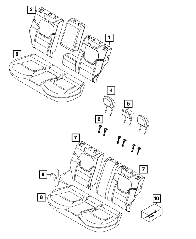 68612622AA - : Seat Back Foam for Mopar Image