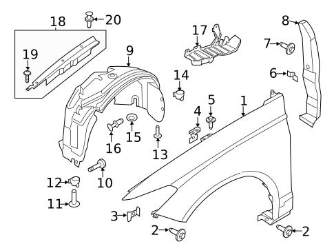 Fender & Components for 2014 Lincoln MKZ #0